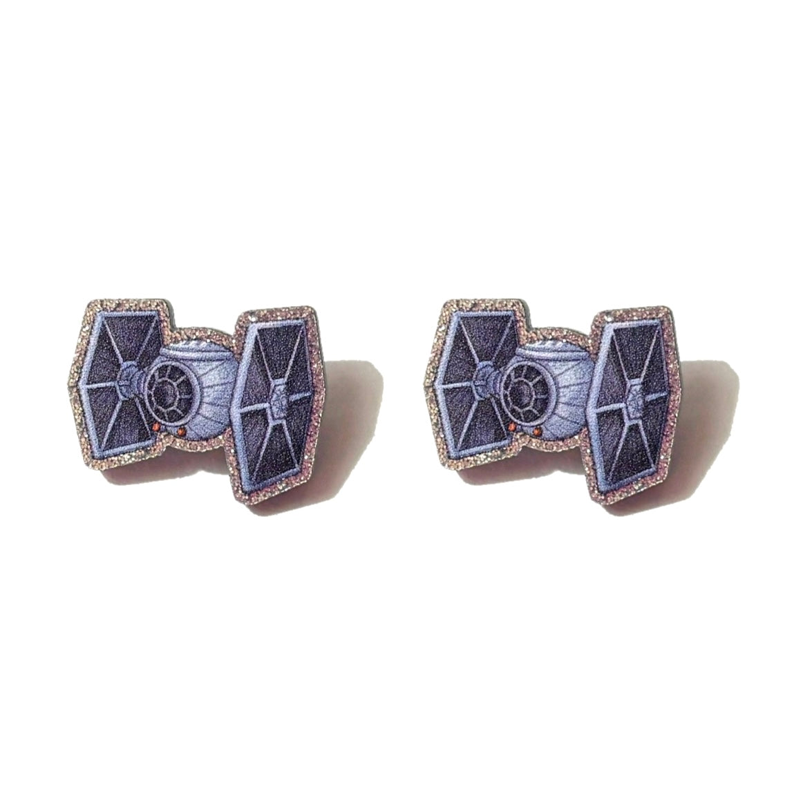 Space Fighter Post Earrings