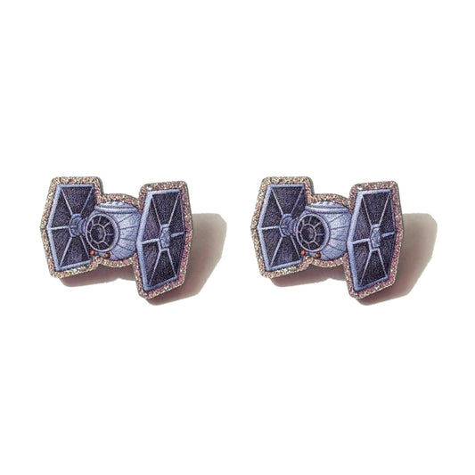 Space Fighter Post Earrings