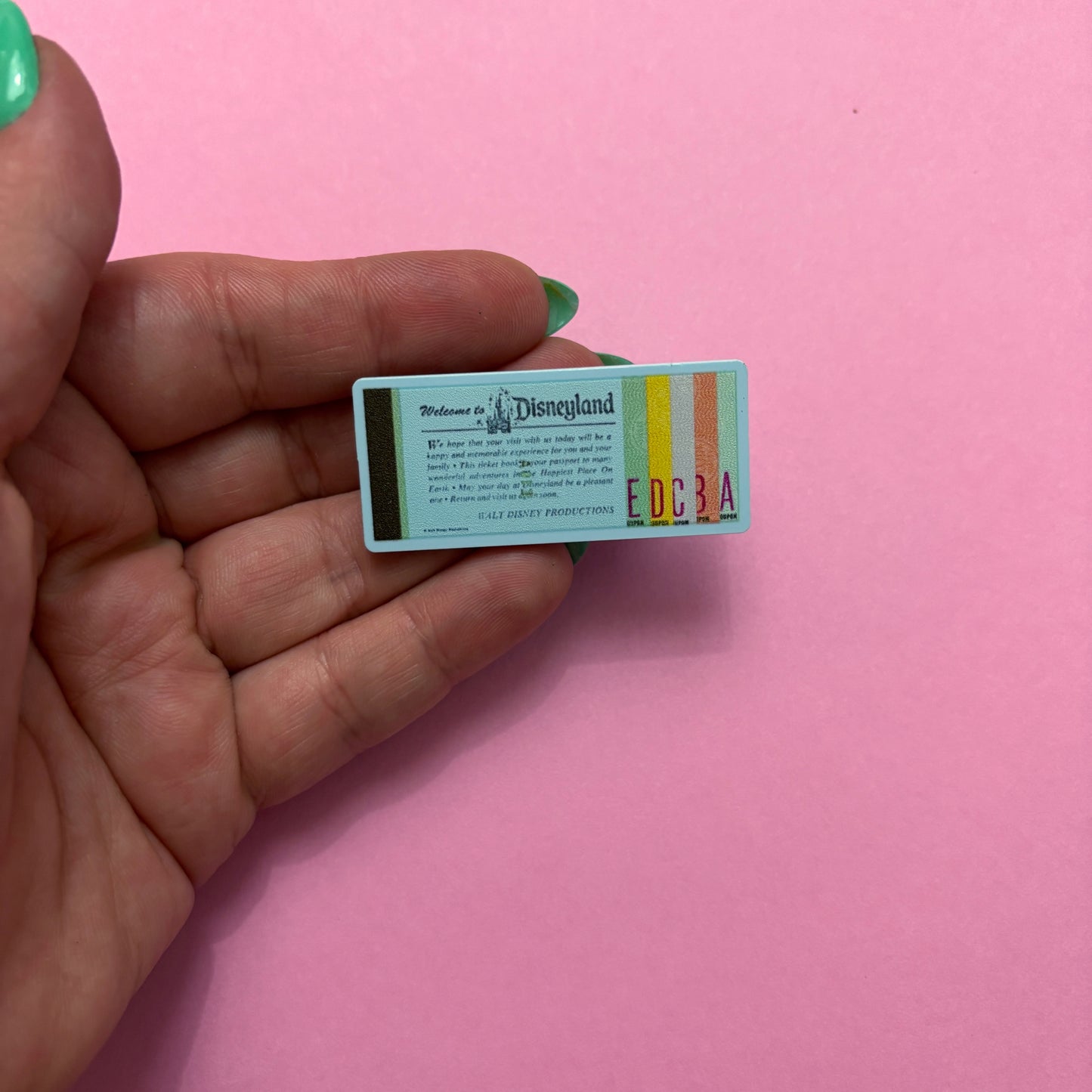 Retro Park Ticket Book Pin