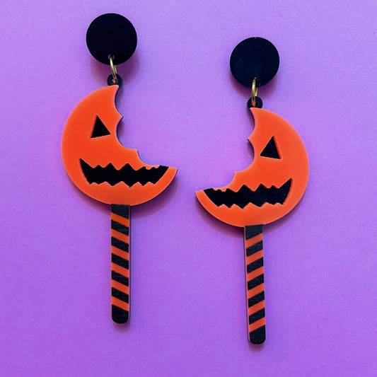 Trick r Treat Lollipop Drop Earrings