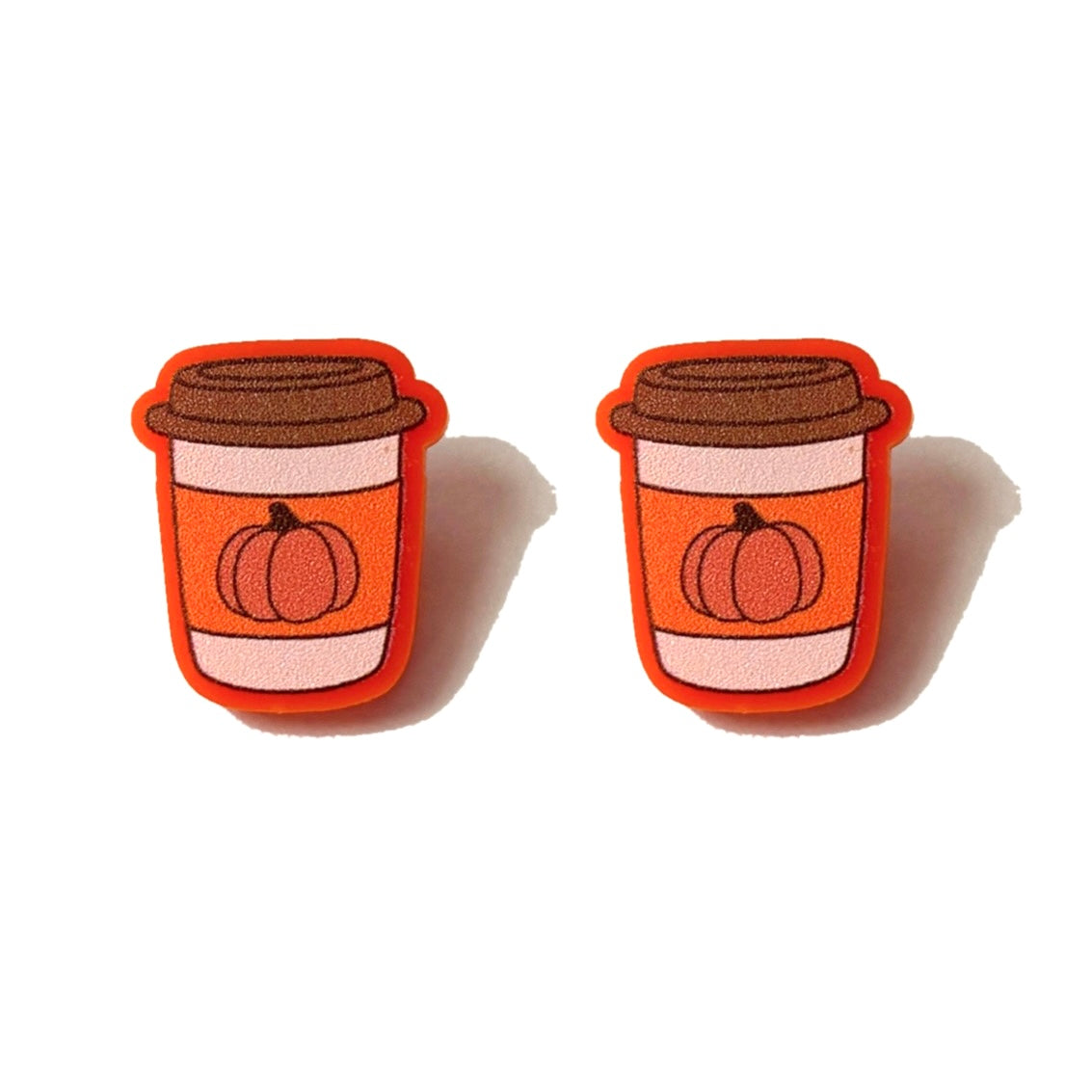 Pumpkin Coffee Post Earrings