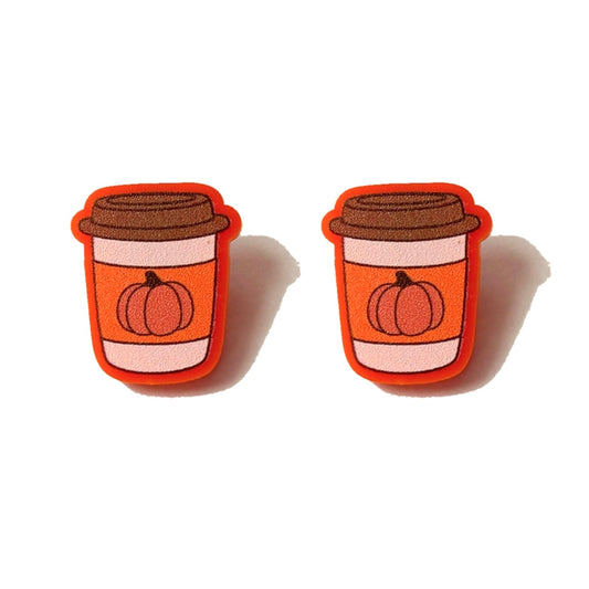 Pumpkin Coffee Post Earrings