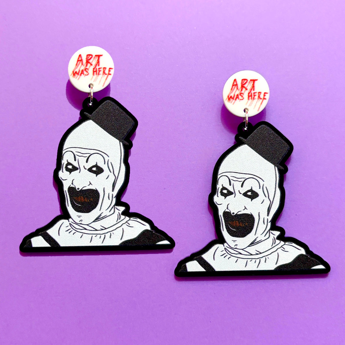 Art Clown Drop Earrings