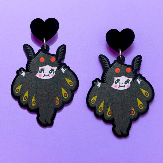 Moth Cutie Doll Drop Earrings