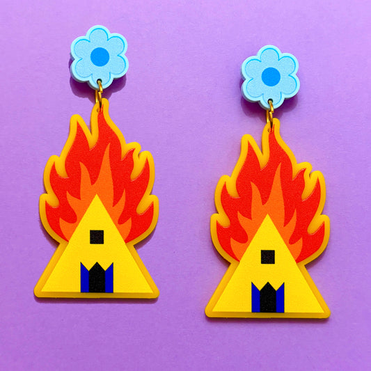 Midsommar Temple Drop Earrings