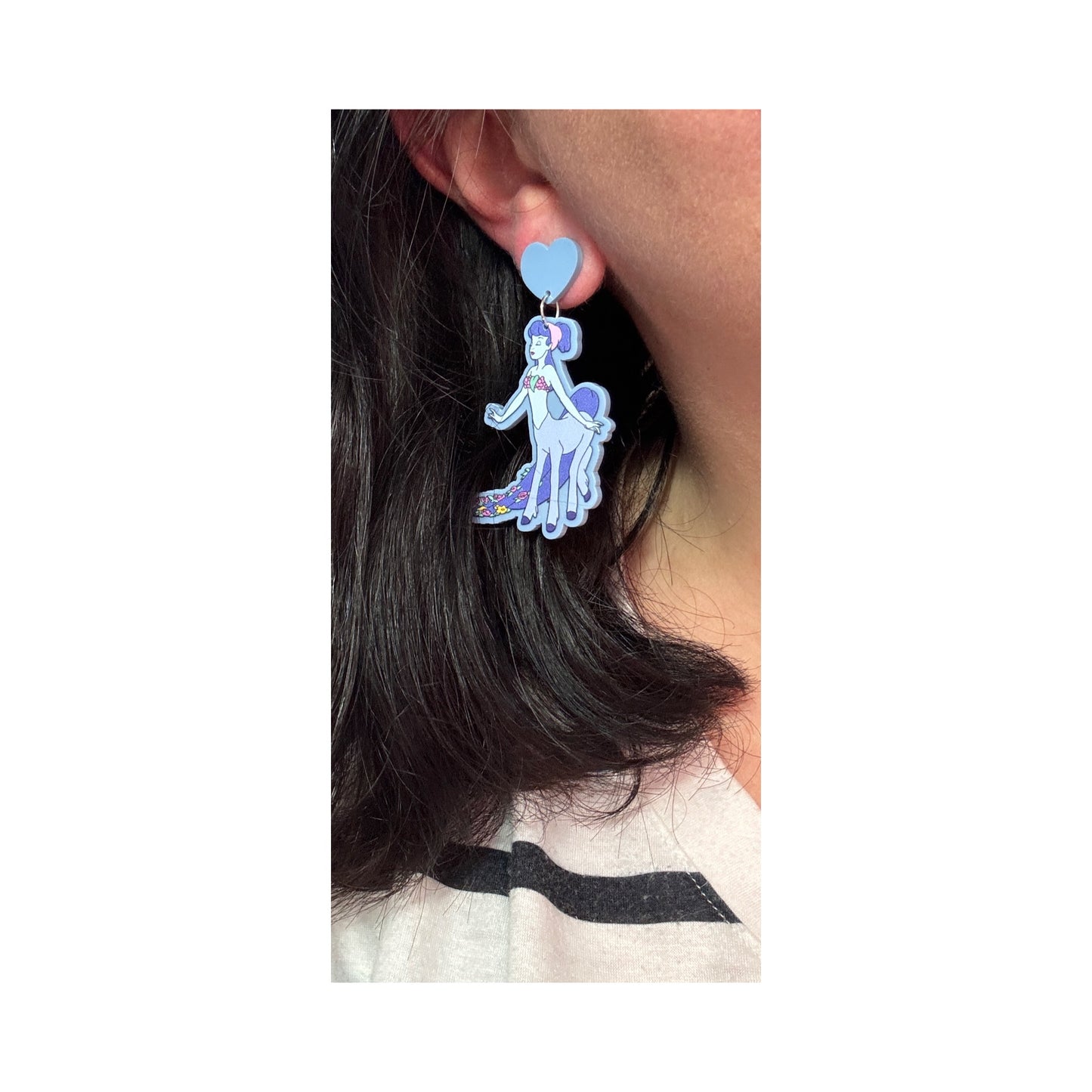 Blue Centaurette Drop Earrings