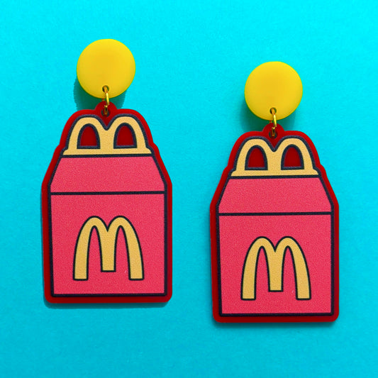 90s Happy Meal Acrylic Drop Earrings