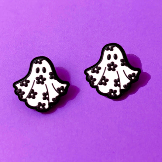 Groovy Ghost Post Earrings