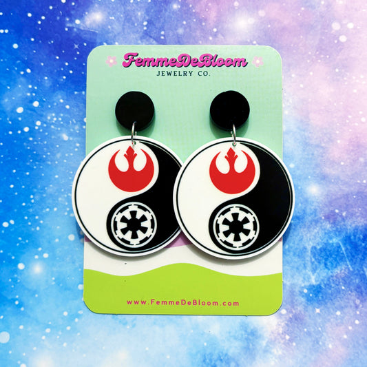 FREE GIFT - Galactic Yin Yang Drop Earrings