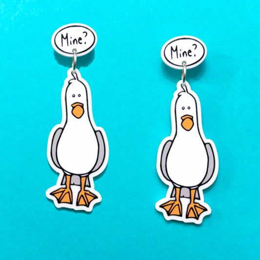 Mine? Seagull Drop Earrings