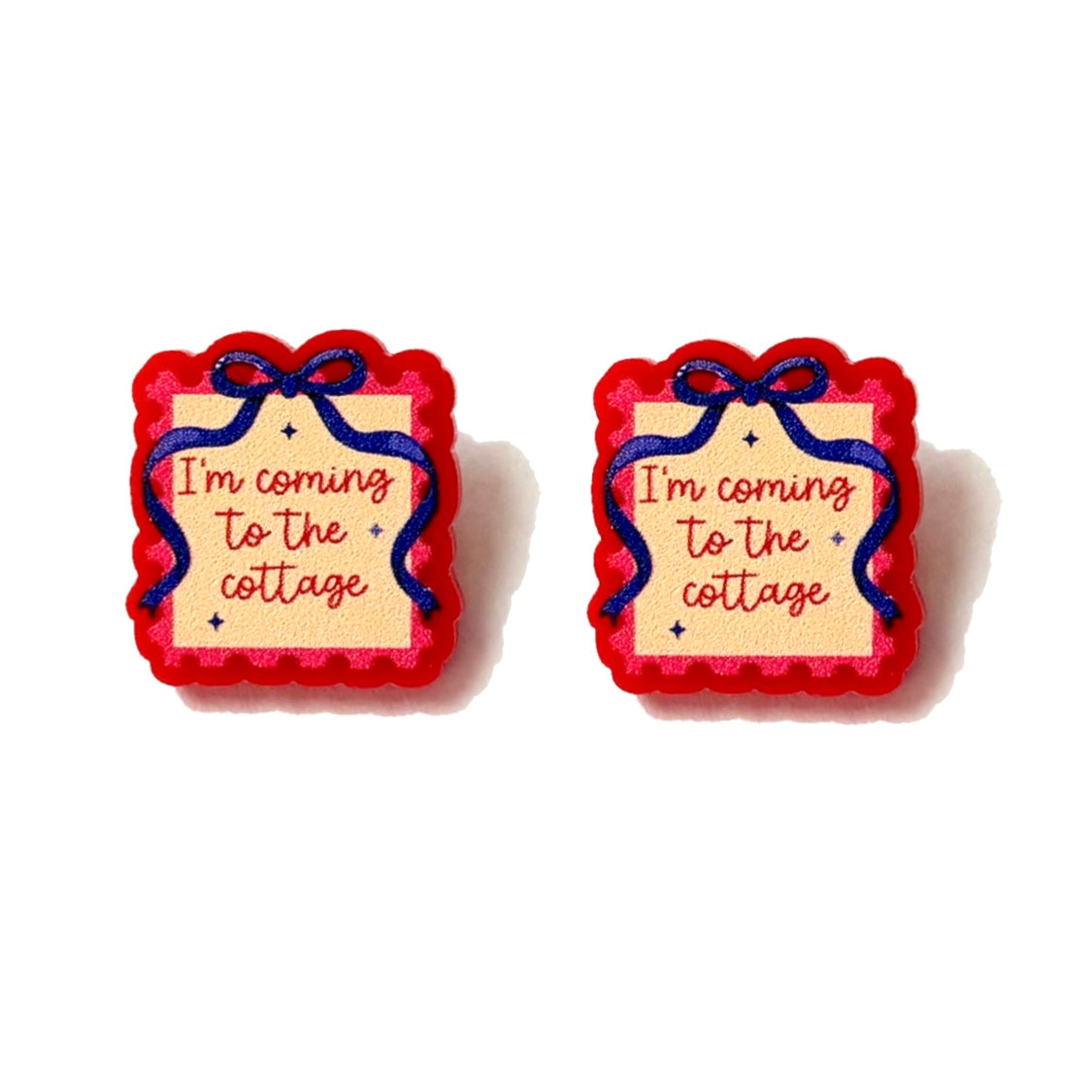 Coming to the Cottage Stamp Post Earrings