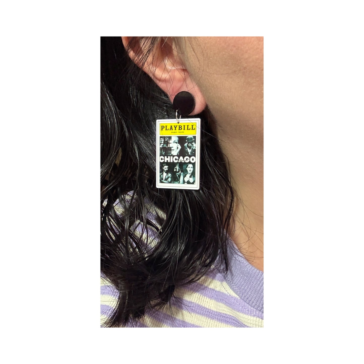 Chicago Playbill Drop Earrings