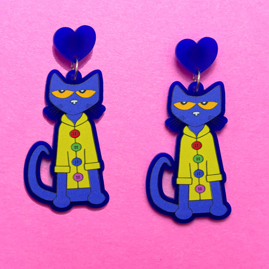 Pete The Cat Drop Earrings