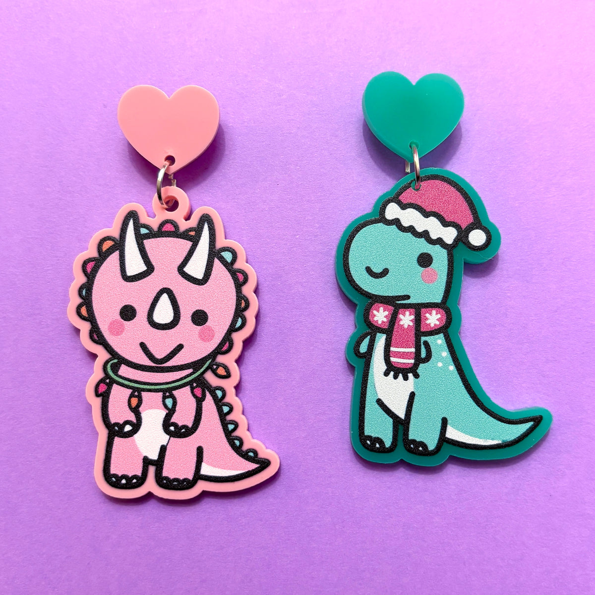 Holiday Dinos Drop Earrings