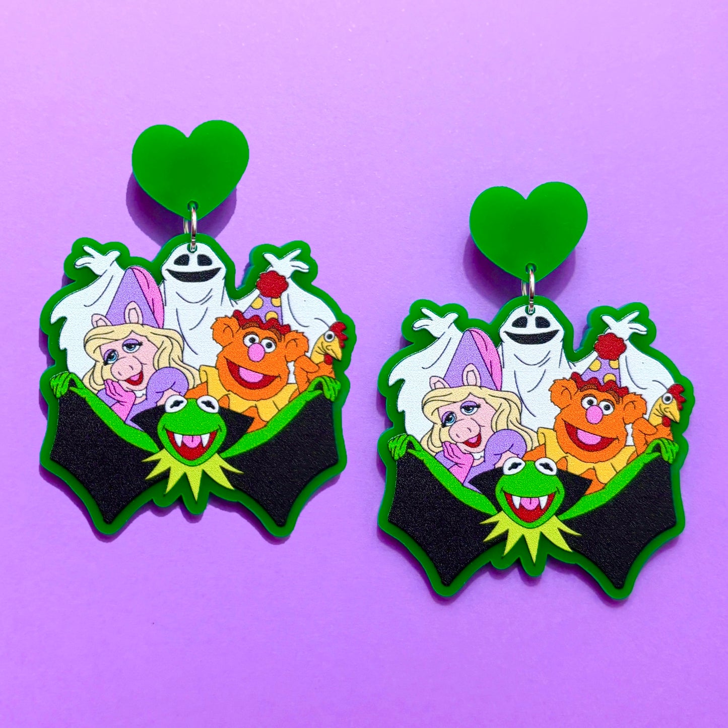 Halloween Puppet Pals Drop Earrings