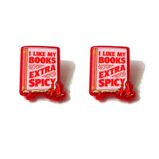 Spicy Book Lover Post Earrings