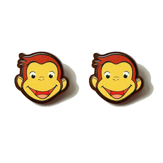 Curious Monkey Post Earrings