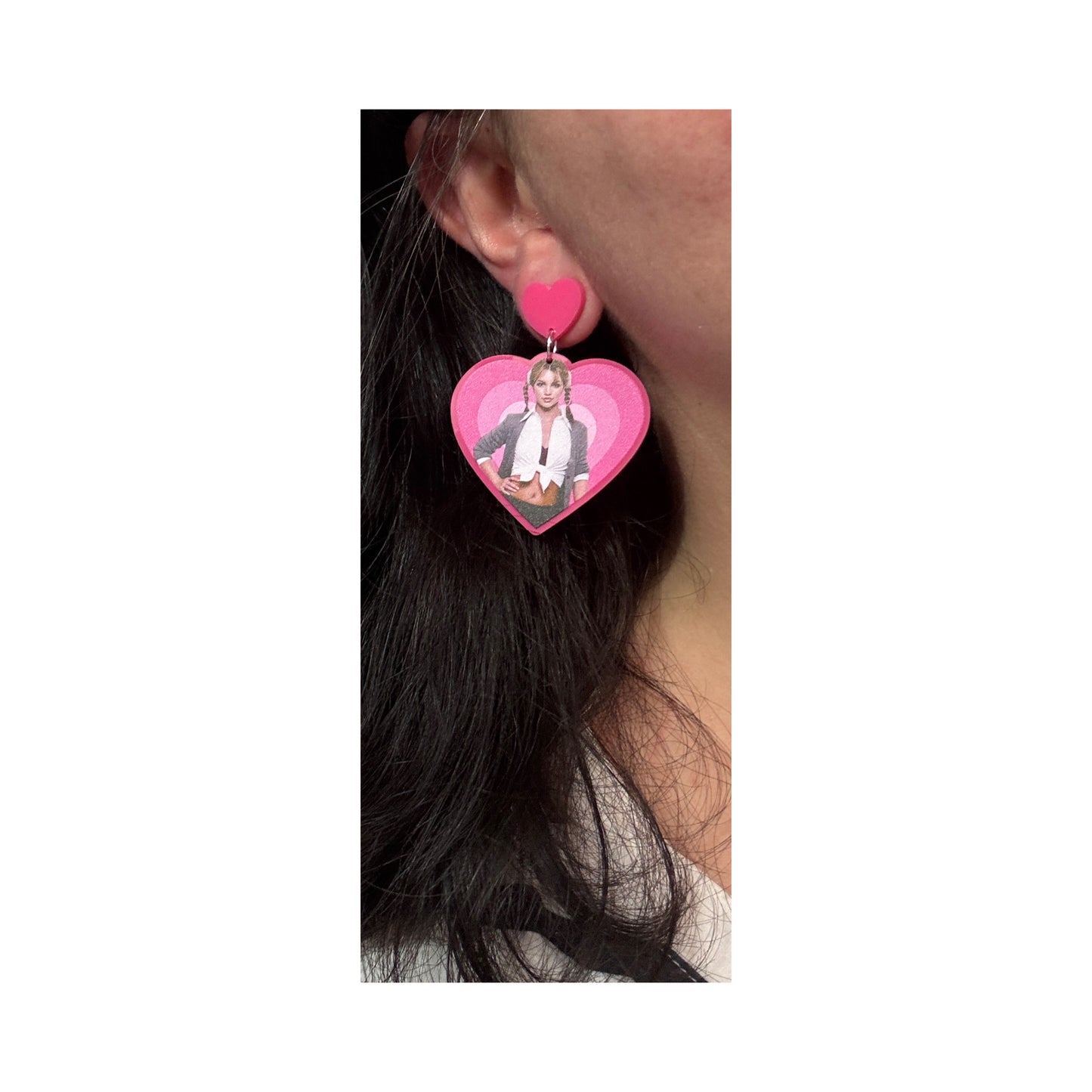 Hit Me Baby Britney Heart Drop Earrings