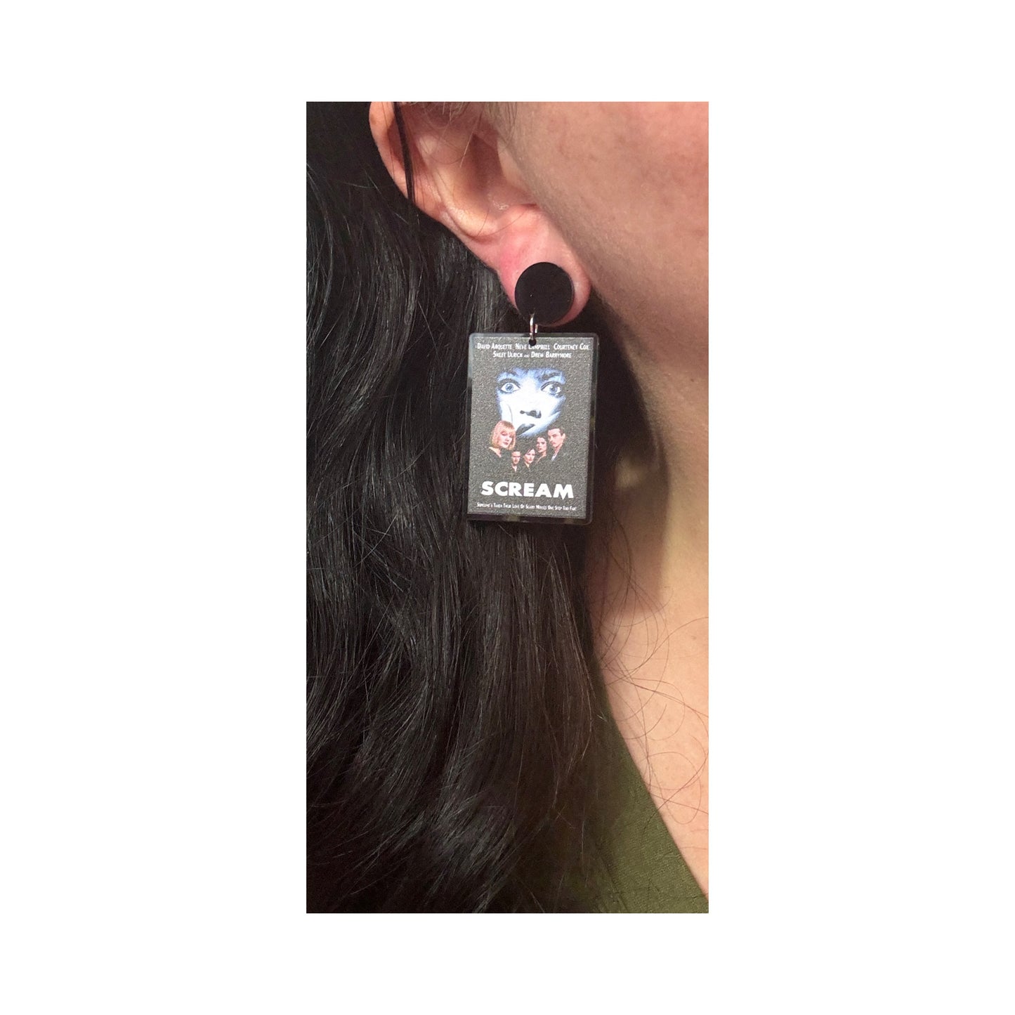 Scream Acrylic Drop Earrings