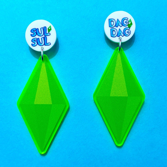 Plumbob Drop Earrings