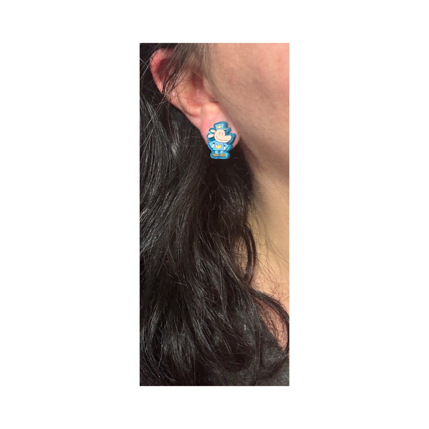 Police Dog Post Earrings