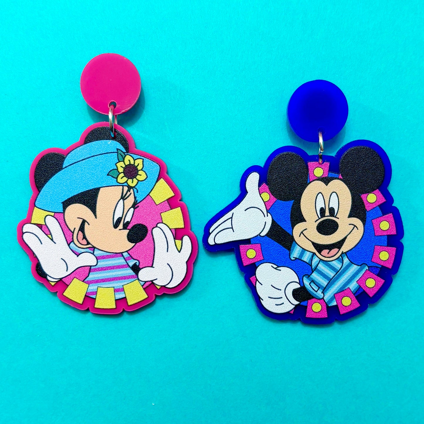90s Mouse Couple Drop Earrings