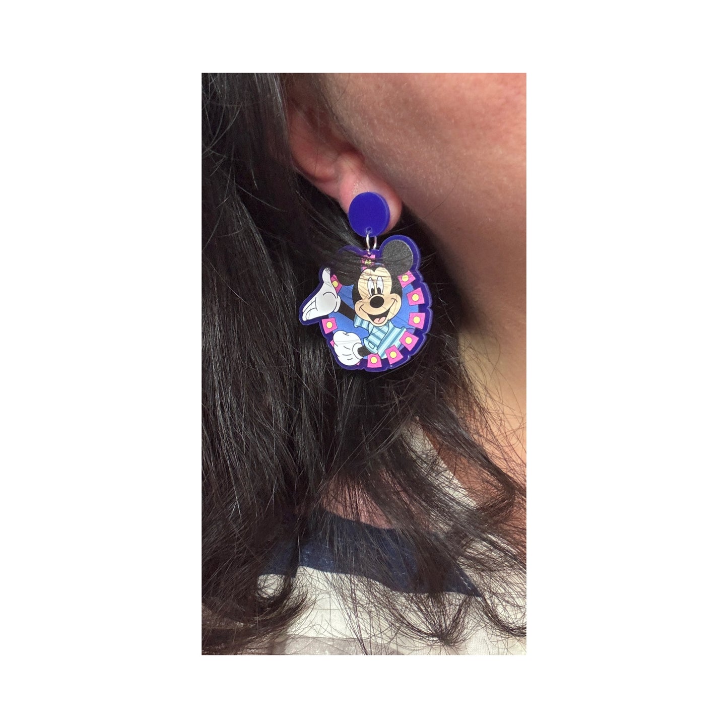 90s Mouse Couple Drop Earrings