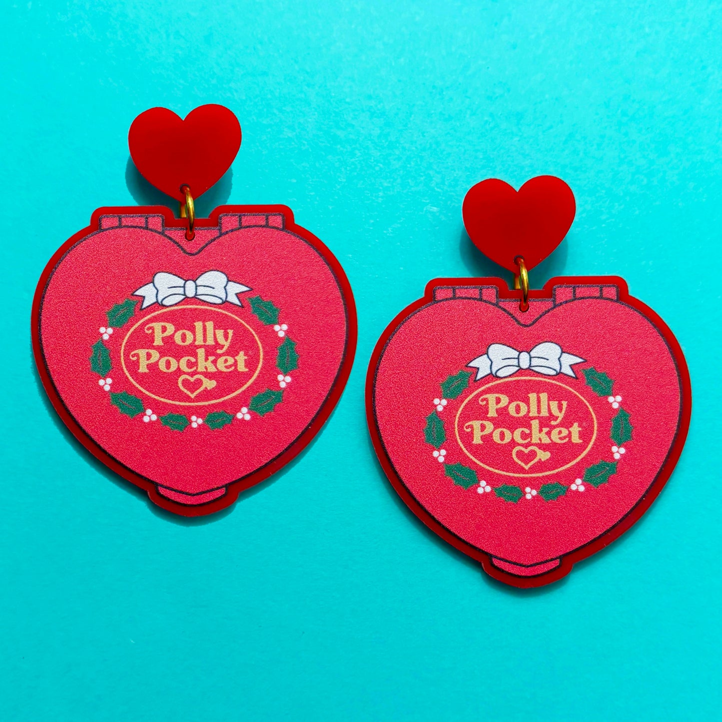 90s Christmas Pocket Doll Drop Earrings