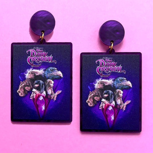 Dark Crystal Drop Earrings