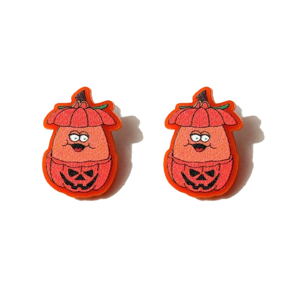 Pumpkin Nugget Post Earrings