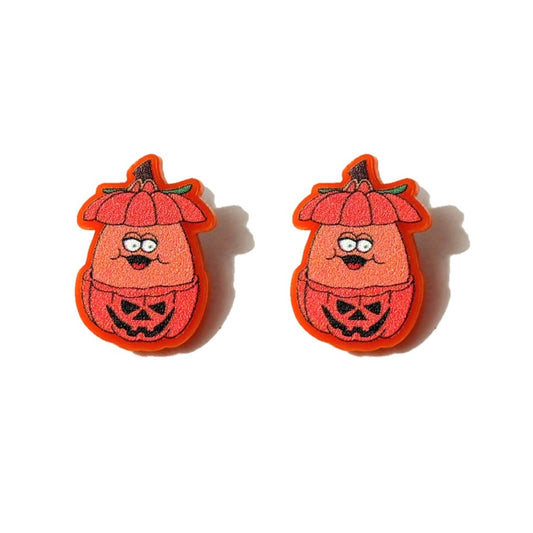 Pumpkin Nugget Post Earrings