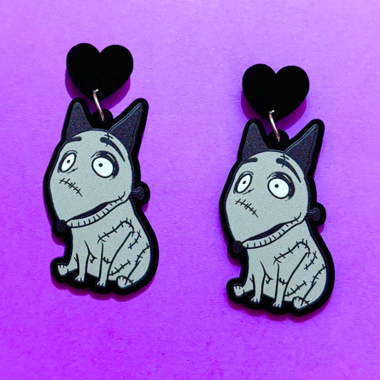 Franky Dog Drop Earrings