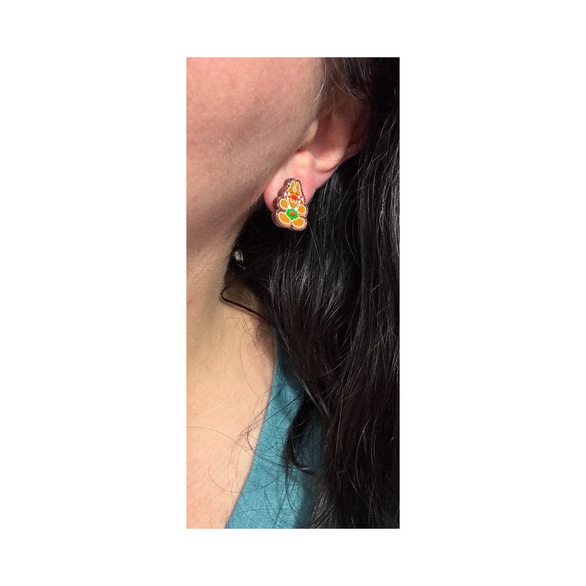 Chipmunk Gingerbread Post Earrings