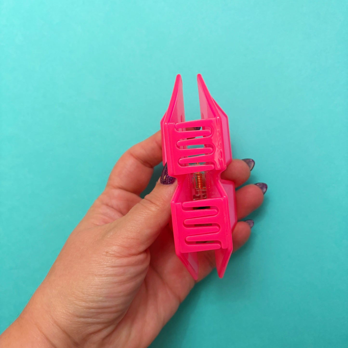 90s S Double Pink Claw Clip