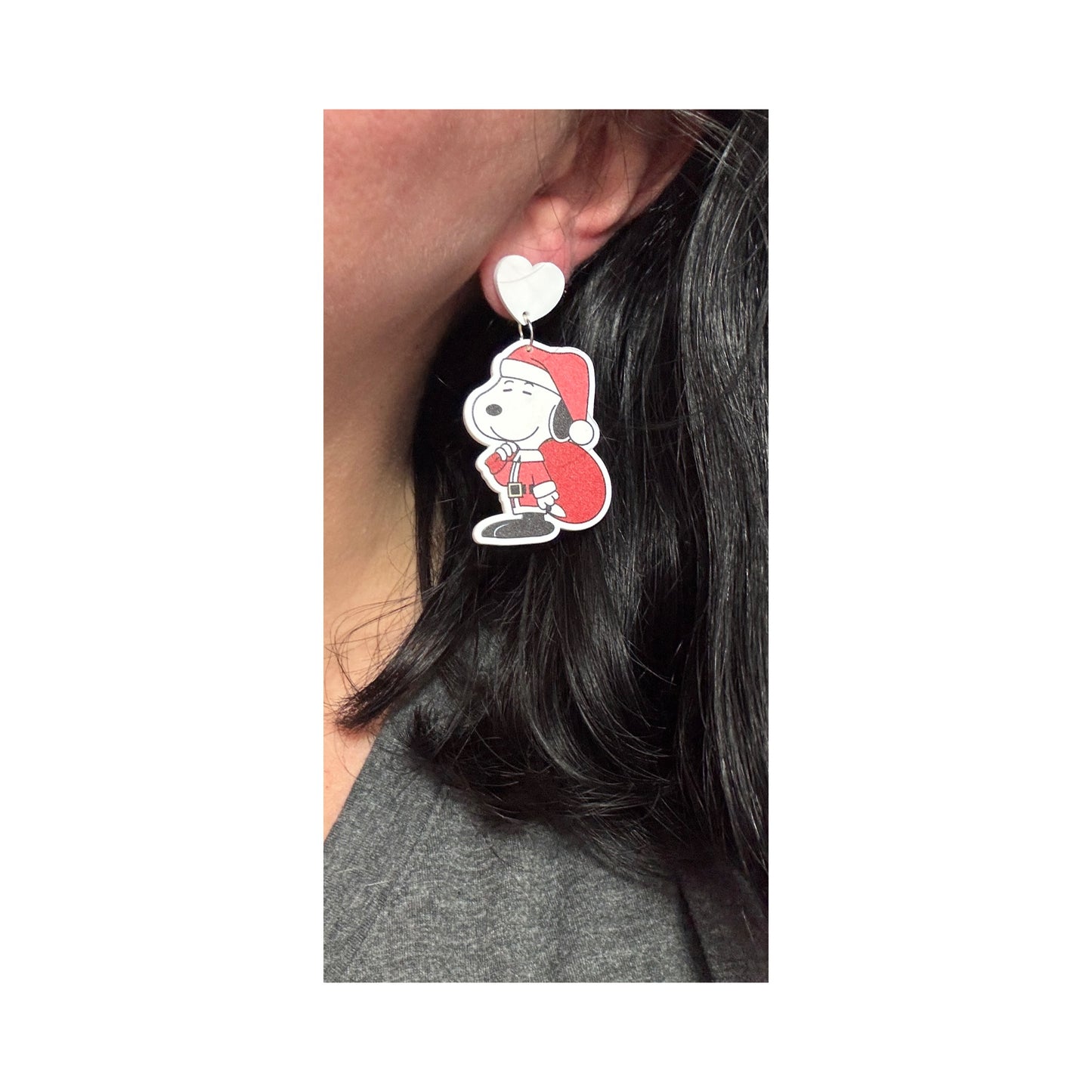 Santa Hat Charlie & Snoop Drop Earrings