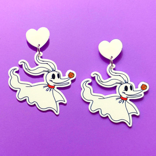 Zero Ghost Dog Drop Earrings
