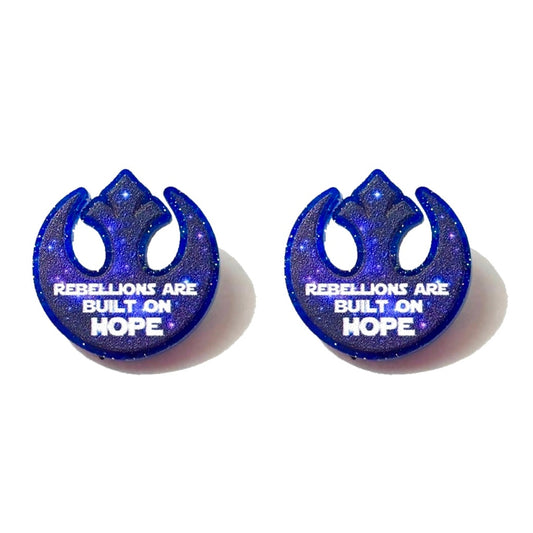 Rebellions Are Built On Hope Blue Post Earrings