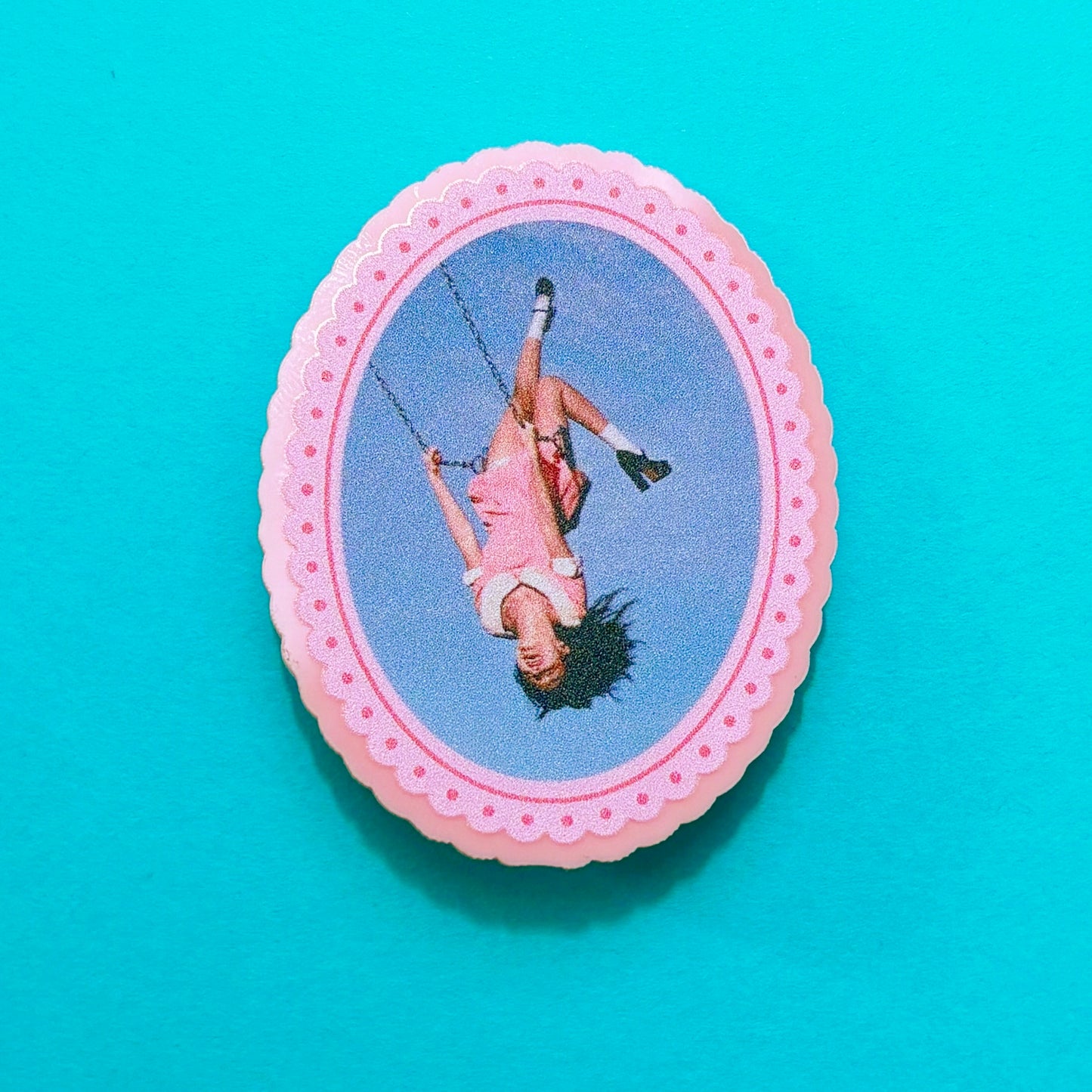 Olivia Sad Girl Cameo Pin