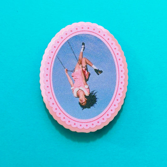 Olivia Sad Girl Cameo Pin
