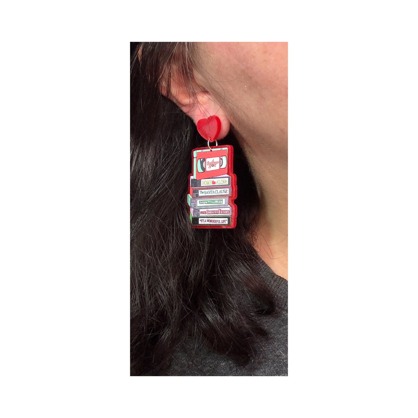 Christmas Classic VHS Drop Earrings