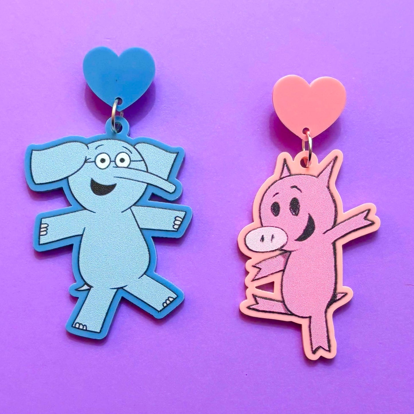 Elephant & Pig Drop Earrings