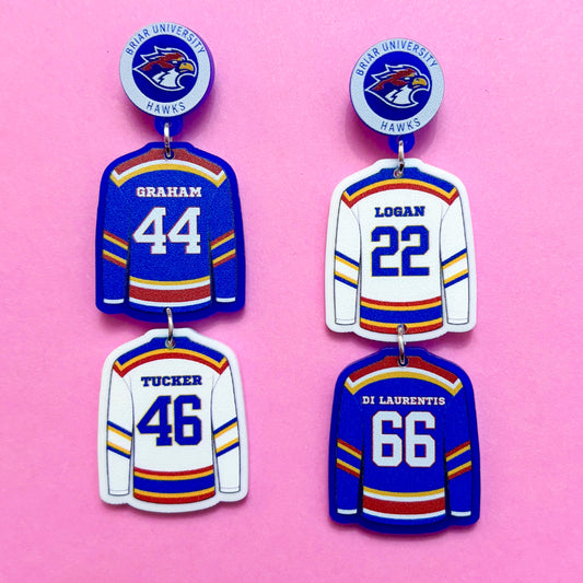 Briar Hawks Jersey Tiered Drop Earrings