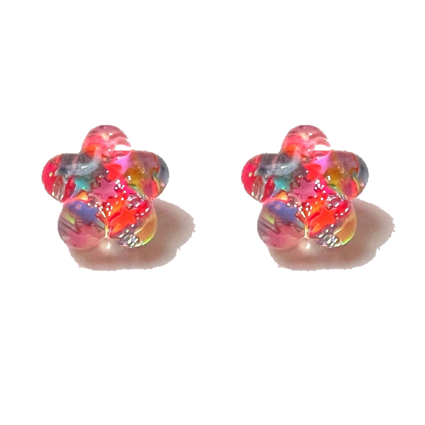 Confetti Flower Post Earrings