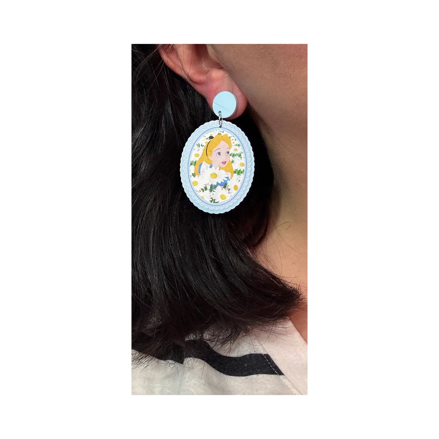 Alice Floral Cameo Drop Earrings