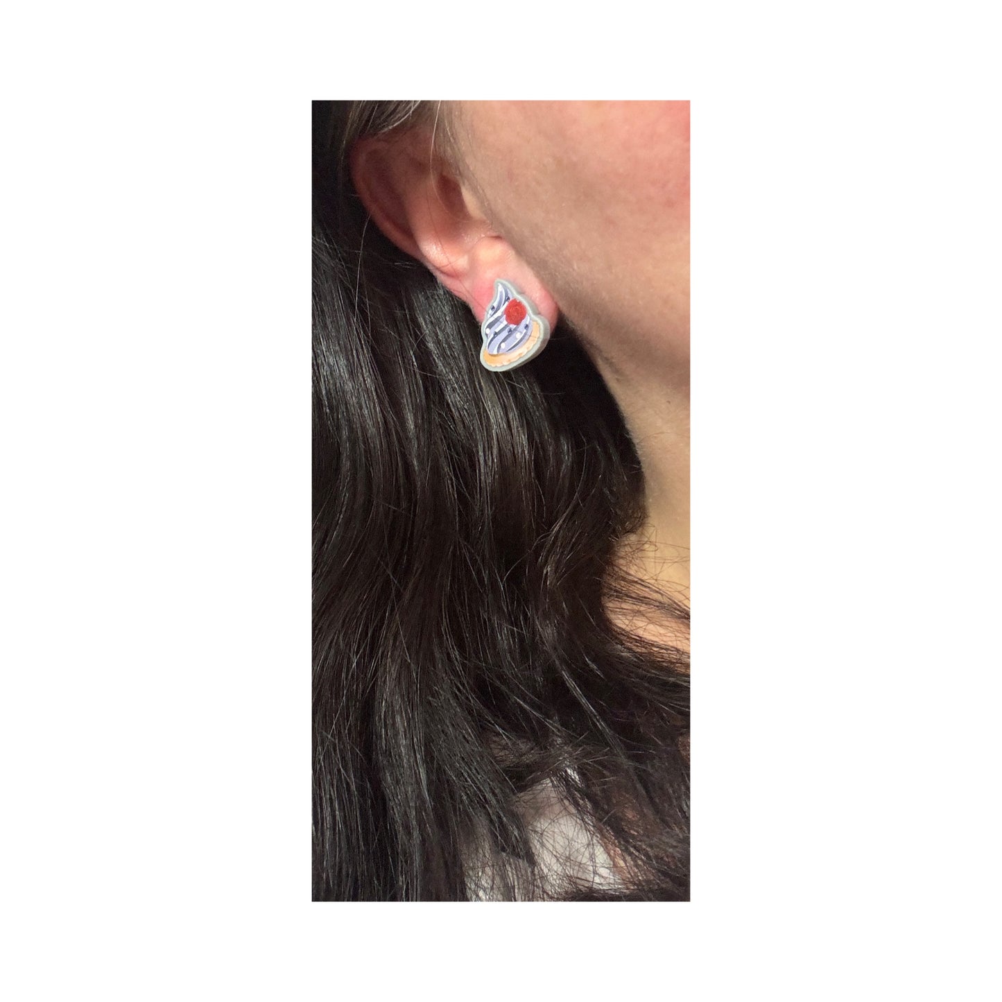 Grey Stuff Post Earrings