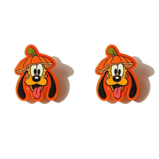 Pumpkin Pup Post Earrings