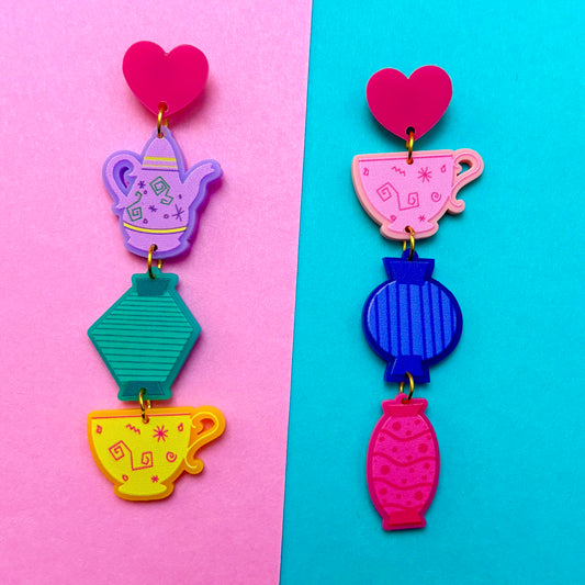 Tea Party Tiered Drop Earrings