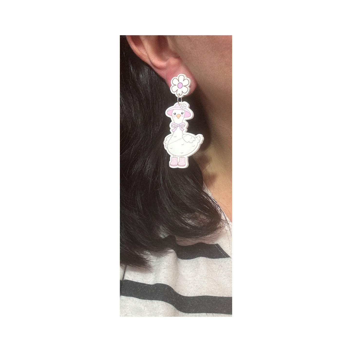 Spring Silly Goose Drop Earrings