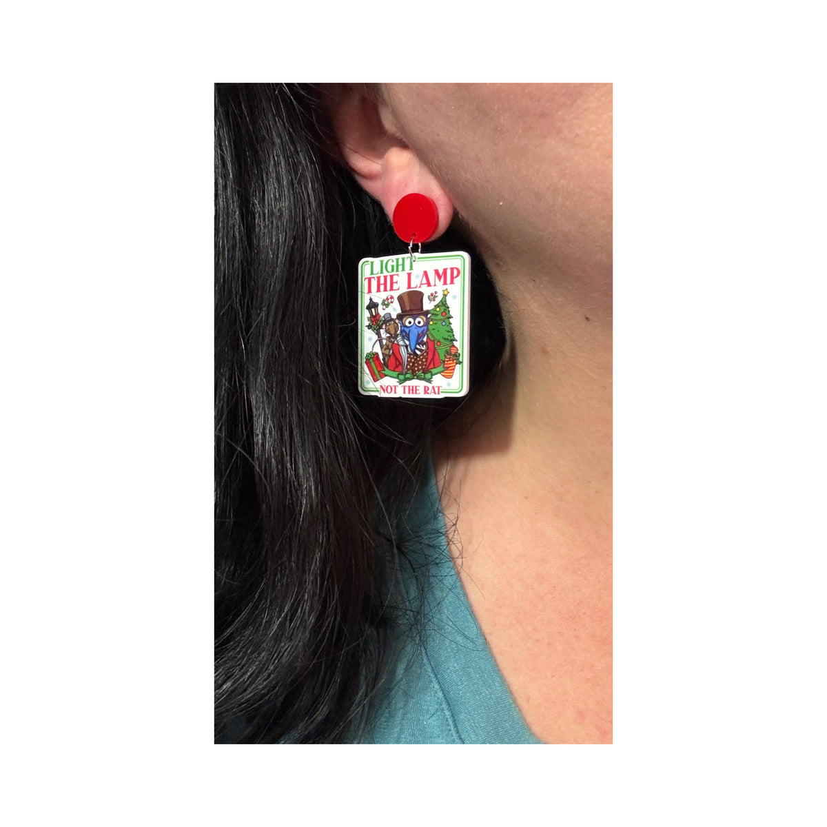 Light The Lamp, Not The Rat Drop Earrings