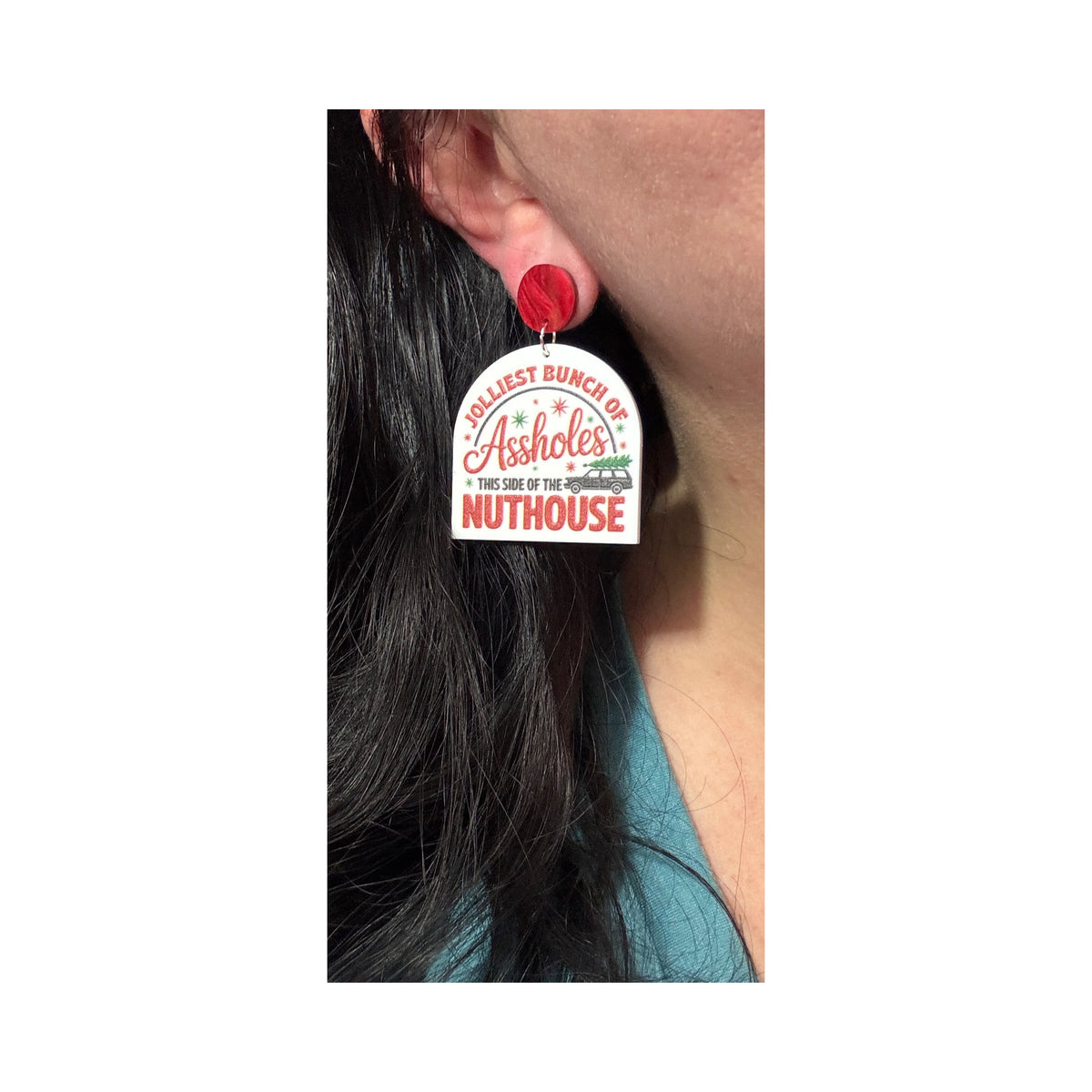 Jolliest Assholes Arch Drop Earrings